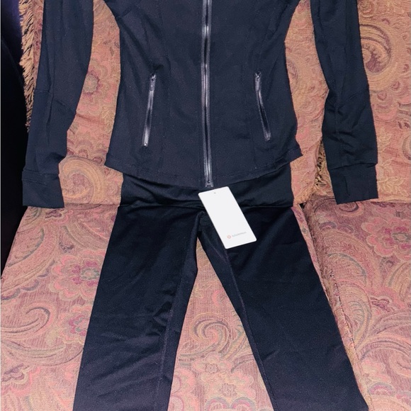 lululemon athletica Pants - Women's Black Lululemon Active Zip-Up Jacket & Leggings Set